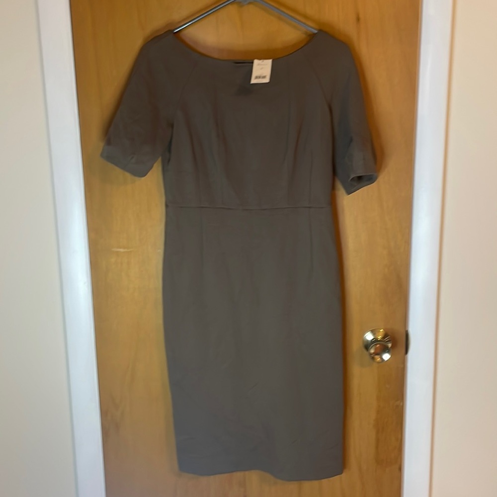 Banana Republic NWT Womens 4 Pencil Dress Brown Zipper in Back Stretchy